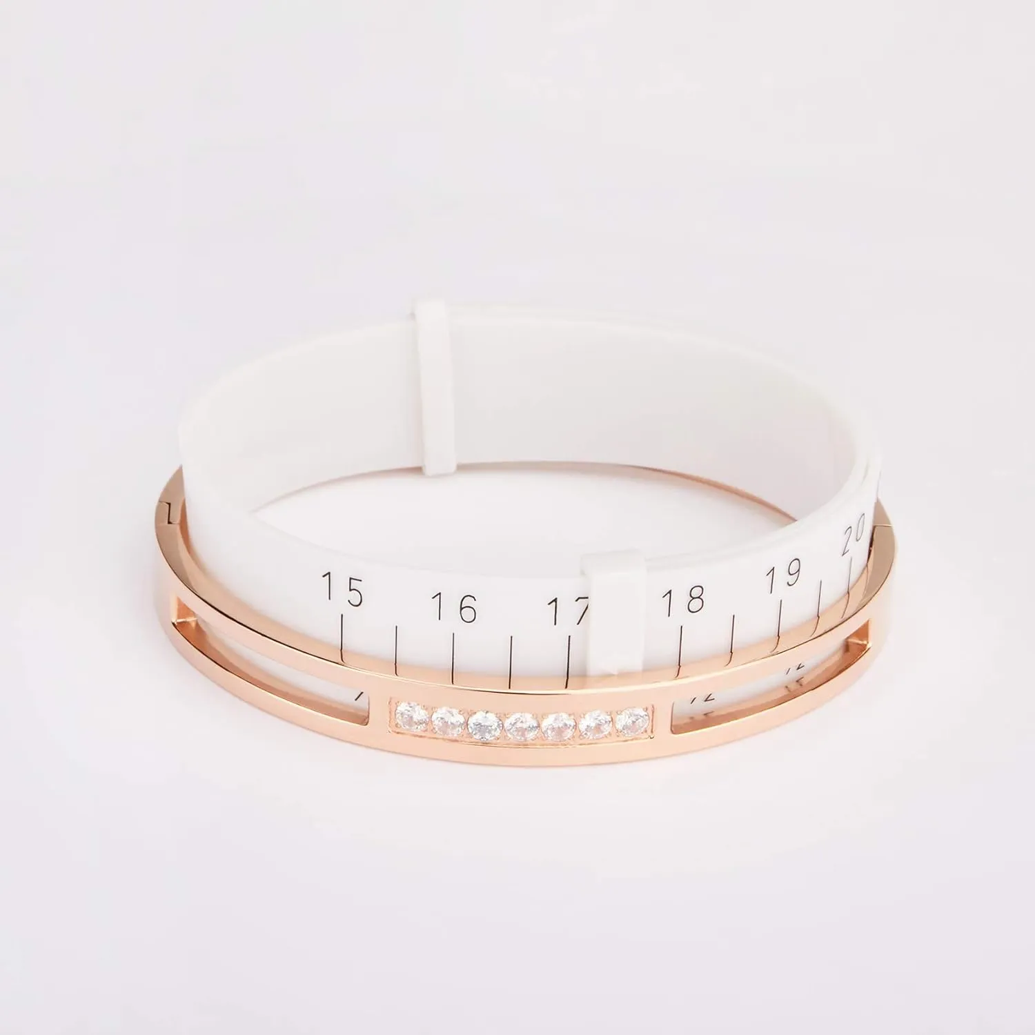 MILAKOO 6/8mm Gold/Silver Color Bangle Hollow Stainless Steel with Rhinestone Bracelets