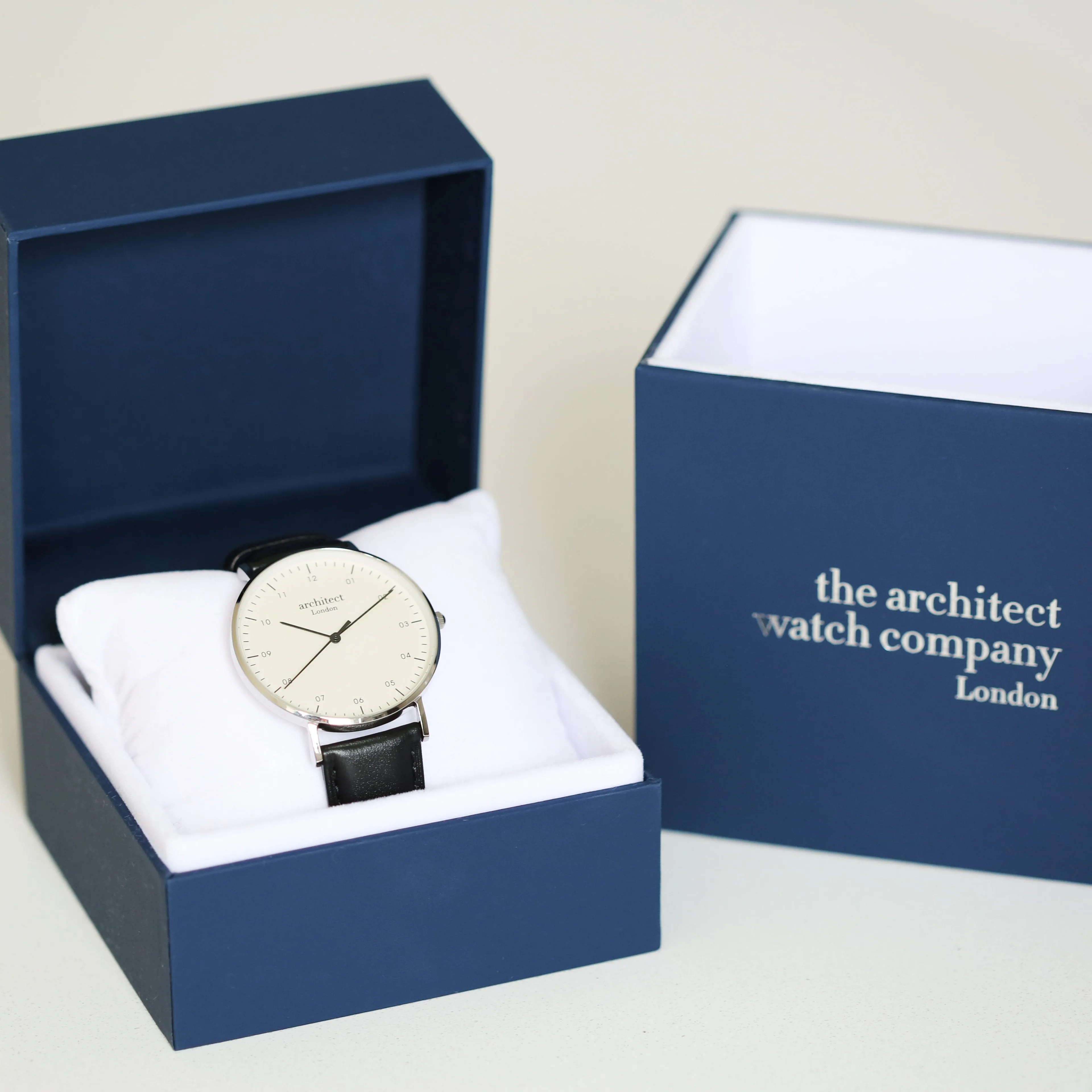 Modern Font Engraving - Men's Architect Zephyr, Jet Black Strap