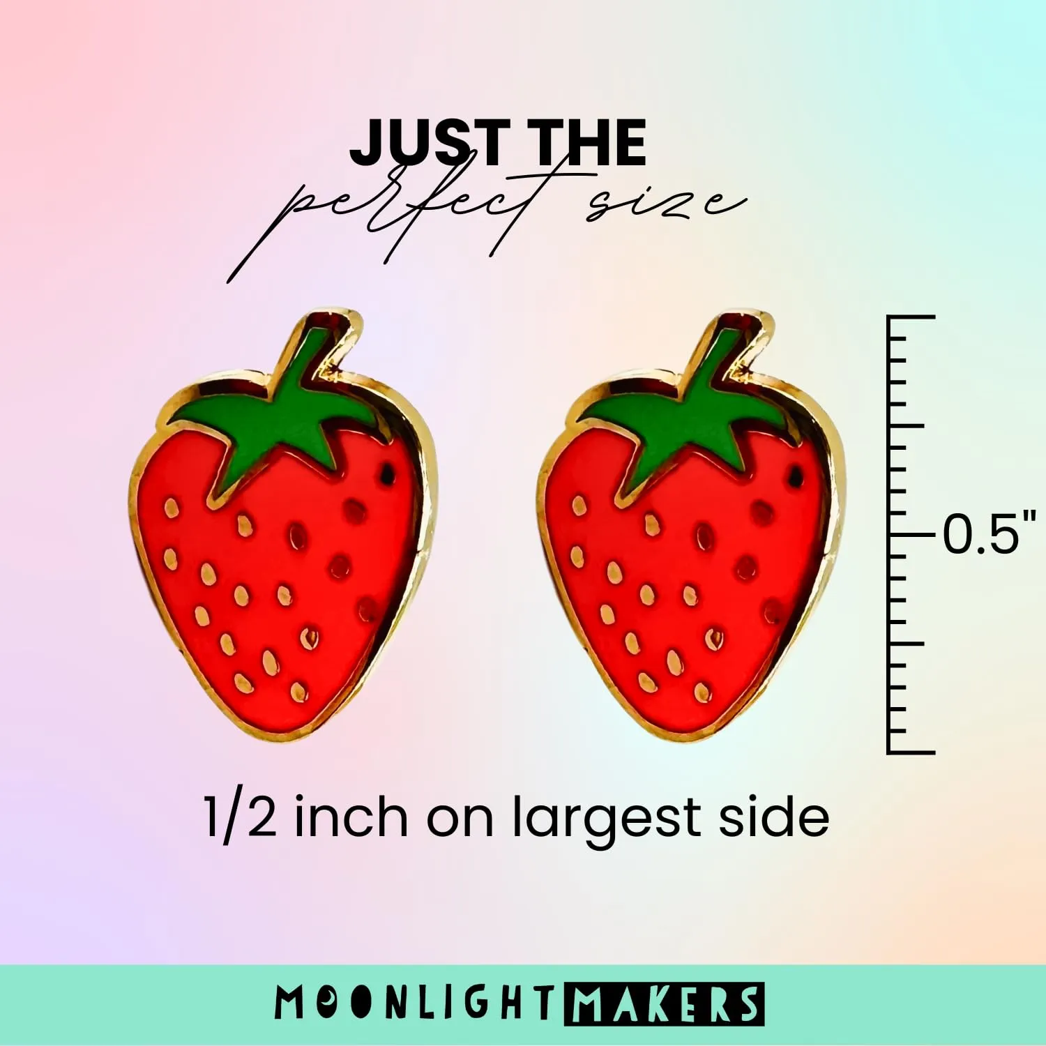 Moonlight Makers Disco Ball Hypoallergenic Stud Earrings - 22k Gold Plated, Stainless Steel Posts, Hard Enamel Finish - Quirky Cute Earrings, Fun Earrings for Women, Unique Funky Fun Accessories