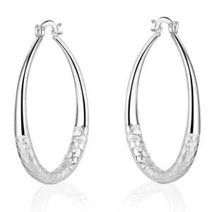 Mothers Day Gifts Oval Hoop Earrings U-Shape 925 Sterling Silver Hoop Earrings for Women Girls Hypoallergenic Earrings for Sensitive Ear,Valentine's Day Anniversary Birthday Graduation Gift for Her