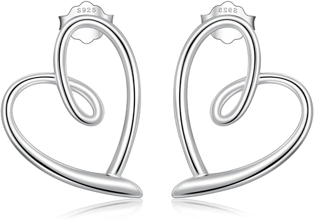 MUNDELL 925 Sterling Silver Classic Bow Knot Stud Earrings Butterfly Owl Poker Heart Hypoallergenic Earrings for Women Fine Jewelry