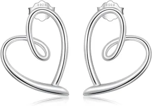 MUNDELL 925 Sterling Silver Classic Bow Knot Stud Earrings Butterfly Owl Poker Heart Hypoallergenic Earrings for Women Fine Jewelry