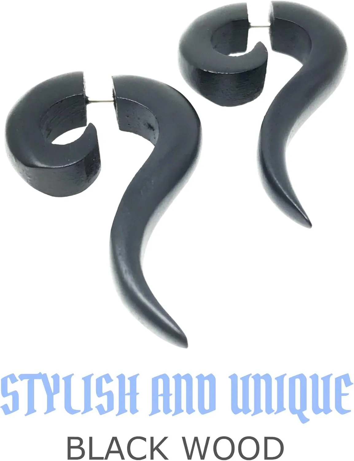 Natural Tribal Organic Wooden Earrings Fake Gauges wood Bohemian Jewelry earrings brown or black