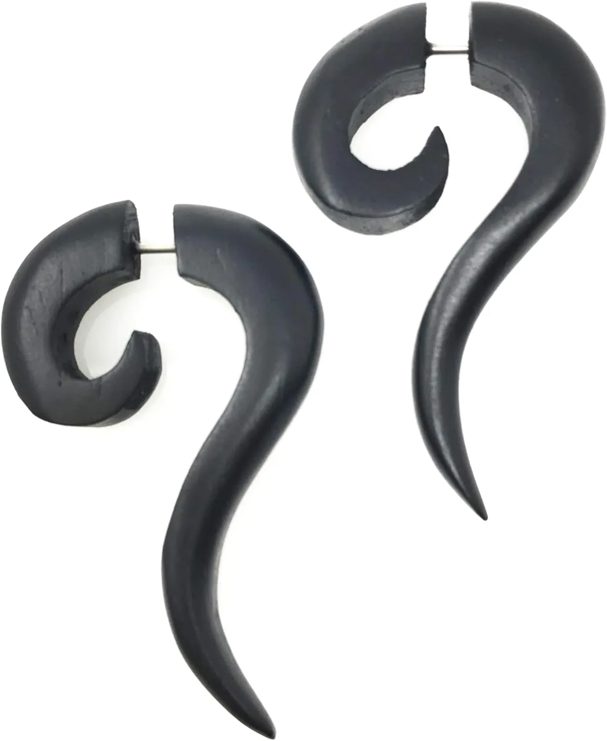 Natural Tribal Organic Wooden Earrings Fake Gauges wood Bohemian Jewelry earrings brown or black
