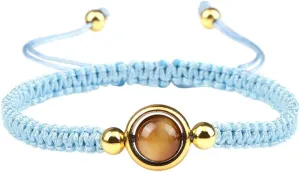 New 2025 Lucky Red Thread Woven Adjustable Prayer Bracelets Charm 8Mm Natural Tiger Eye Stone Pendant Bracelet Women Men Handmade Jewelry Fashion Trendy Accessories Creative Gift