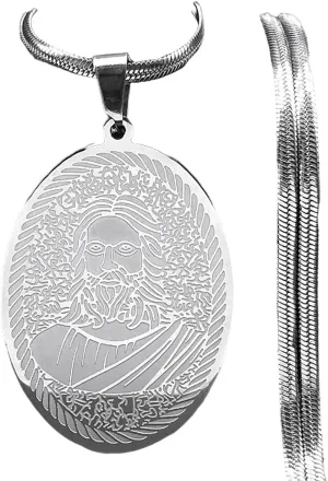 New 2025 Personality Jesus Pendant Necklace for Men Women Stainless Steel Gold Color Religious Necklaces Jewelry Birthday Gift Jewelry Fashion Accessories Creative Gift