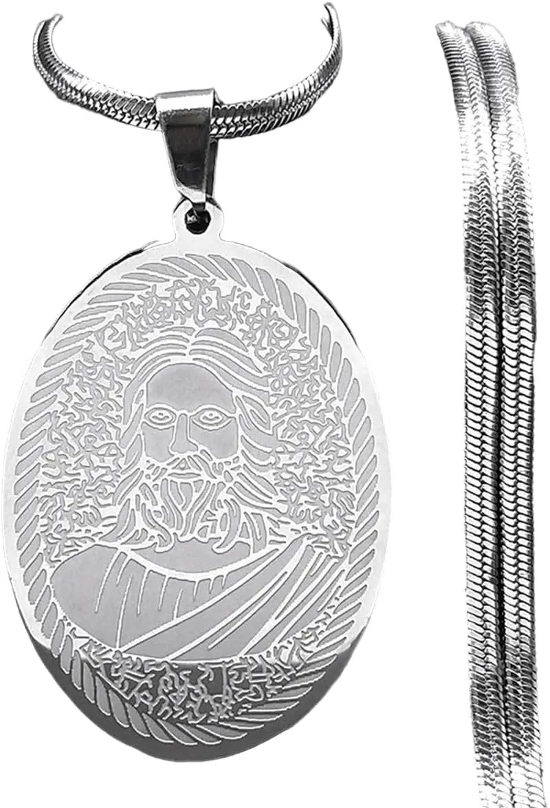 New 2025 Personality Jesus Pendant Necklace for Men Women Stainless Steel Gold Color Religious Necklaces Jewelry Birthday Gift Jewelry Fashion Accessories Creative Gift
