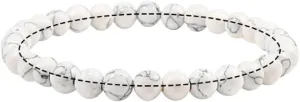 New 2026 Unisex Charm Bracelet 6Mm 8Mm 10Mm White Natural Stone Simple Women Men Elastic Strand Bracelets Meditation Prayer Jewelry Friend Decoration Luxury Trendy Best For Gift For Women And Men
