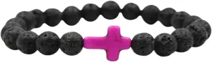 New 2026 Unisex Charm Natural Stone Bracelet Cross Black Lava Beaded Bracelets Handmade Men Women Prayer Fitness Chain Couple Jewelry Gift Fashion Trendy Accessories Creative For Women And Men
