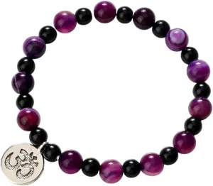 New 2026 Unisex Om Symbol Buddhist Prayer Bracelets For Women Men Natural Tiger Eye Black Onyx Stone Meditation Bracelet Friendship Jewelry Gift Fashion Trendy Accessories Creative For Women And Men