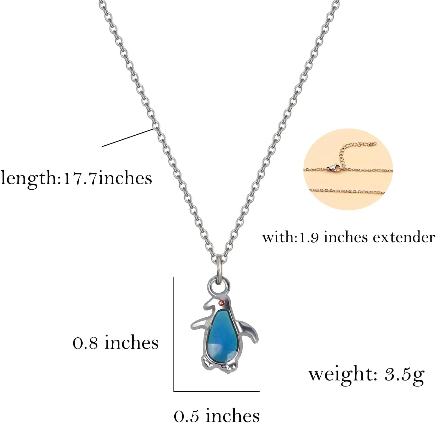 Ocean Color Changing Necklace Temperature Sensing Necklace Color Changing Mood Jewelry for Women Sea Animal Lover Gifts
