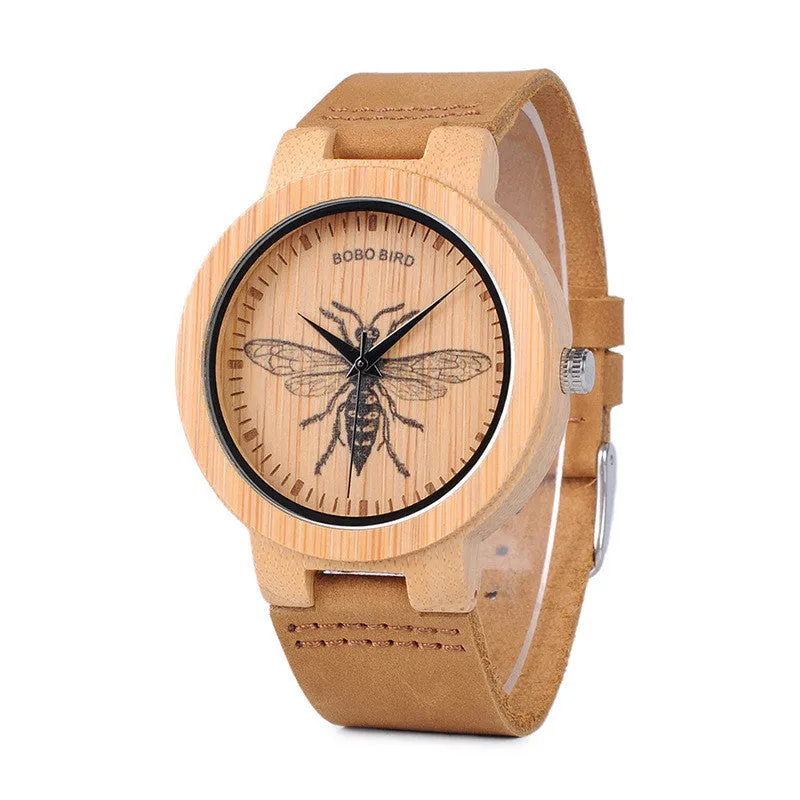 Opulent Woodland Wristwatch - Fashionable Wood Style