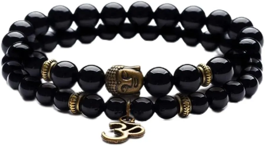 Pendant Charm Bracelets for Women Religious Buddha Meditation Bracelet Men New Nature Stone Prayer Bracelet 22cm 5