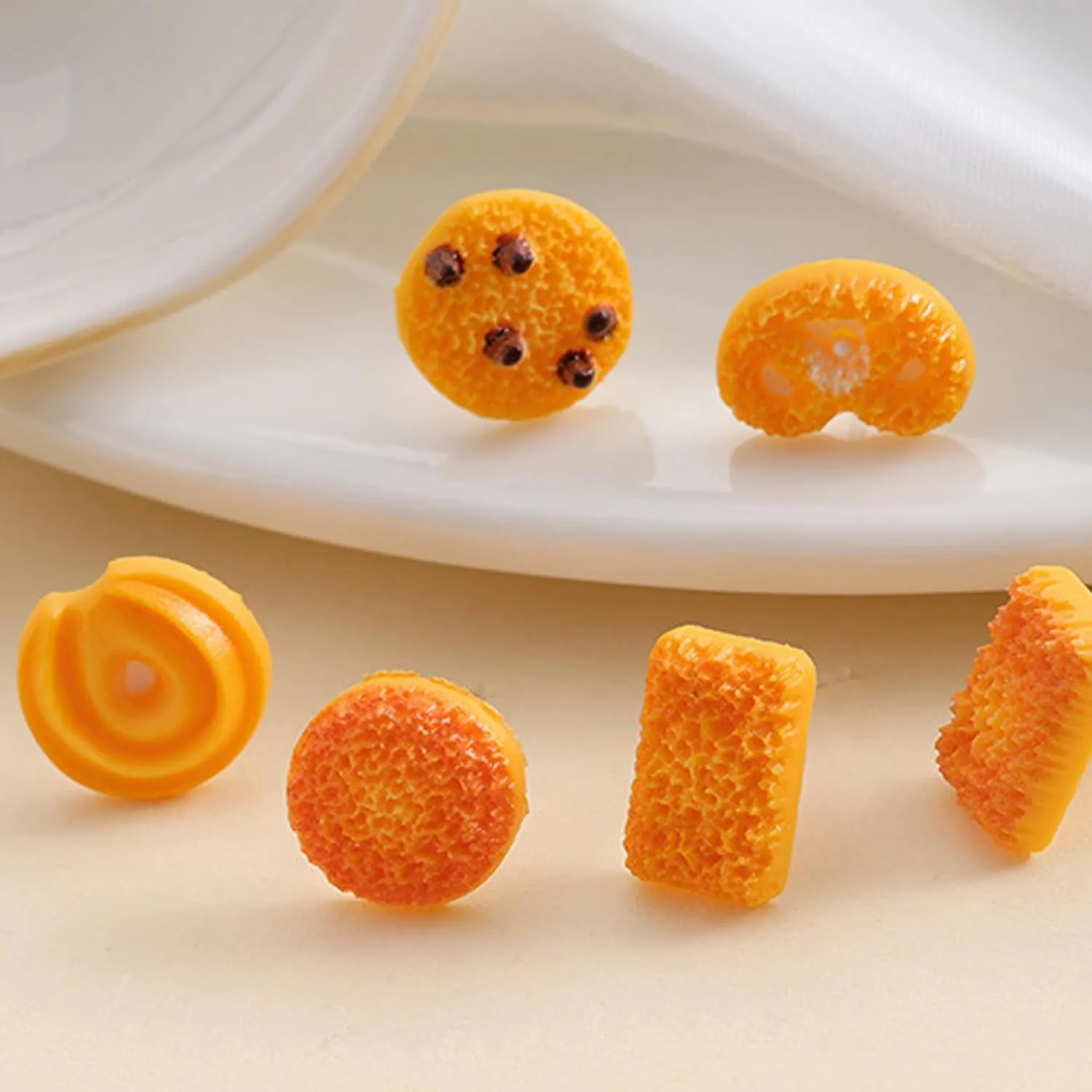Plastic Earrings for Sensitive Ears Plastic Stud Earrings Food Earrings for Women Baking Earrings Plastic Post Earrings for Women
