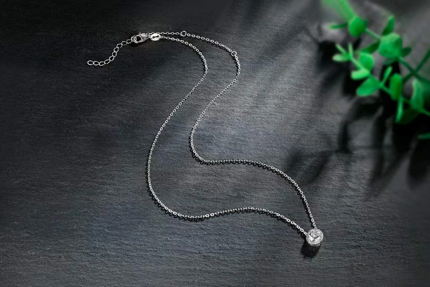 Presentski Birthstone Necklace for Women Sterling Silver 925 Solitaire Pendant Dainty Necklace Birthday Gifts for Women Birthstone Necklaces for Mom