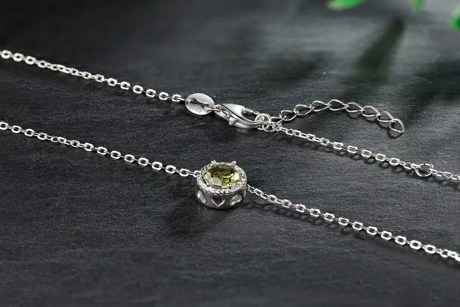 Presentski Birthstone Necklace for Women Sterling Silver 925 Solitaire Pendant Dainty Necklace Birthday Gifts for Women Birthstone Necklaces for Mom
