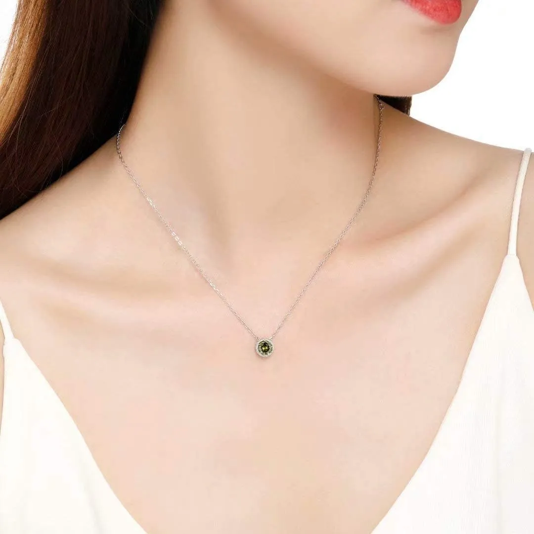 Presentski Birthstone Necklace for Women Sterling Silver 925 Solitaire Pendant Dainty Necklace Birthday Gifts for Women Birthstone Necklaces for Mom