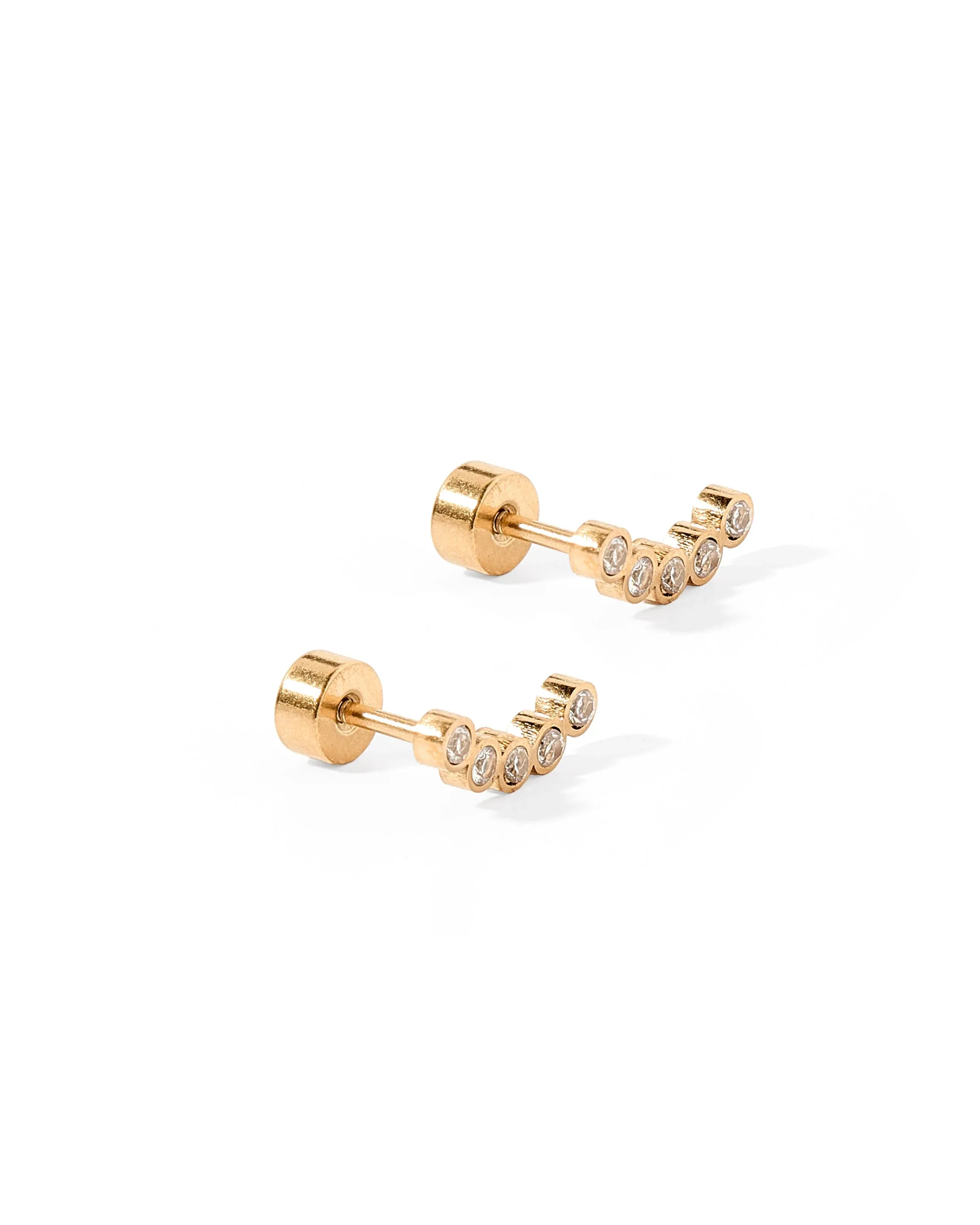Screwback Stud Earrings- Abigail Sparkle