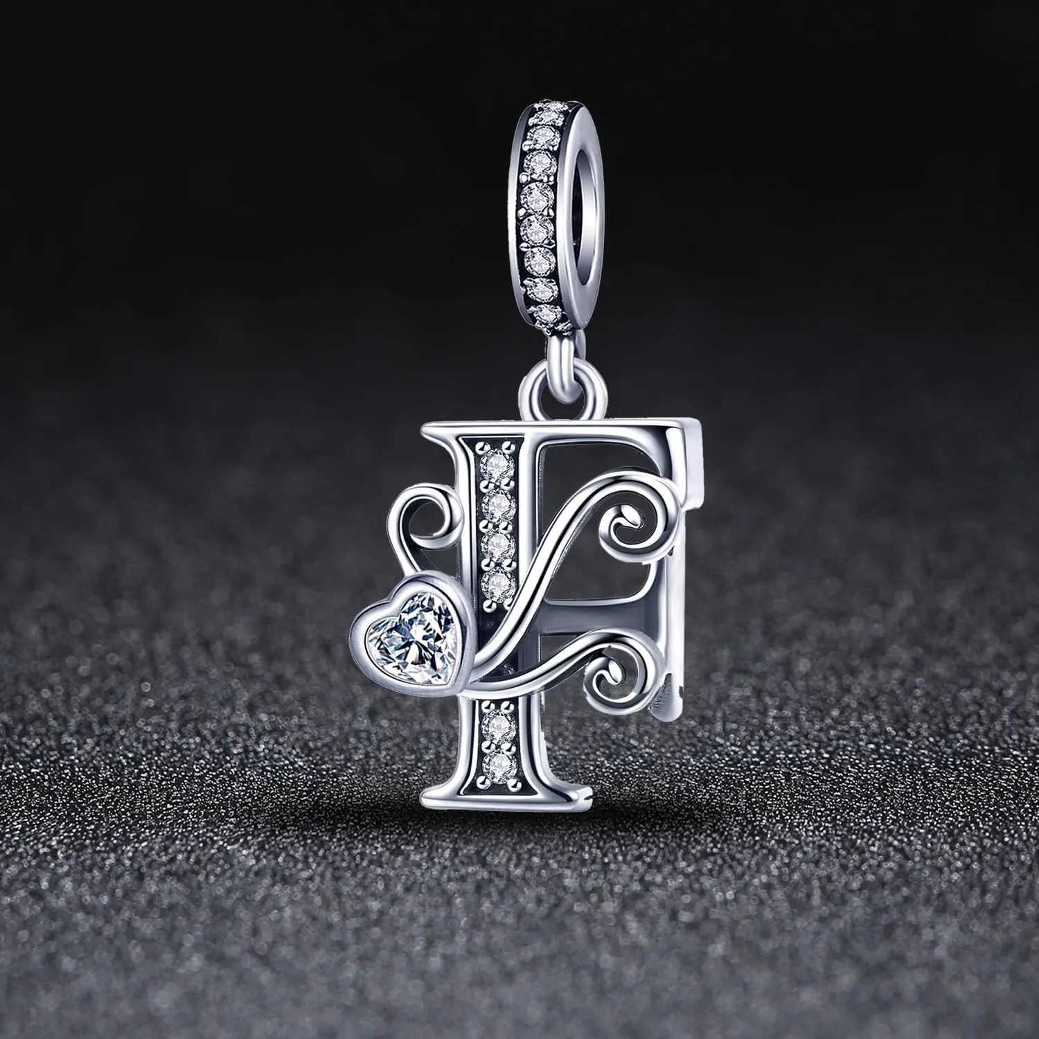 Silver Letter Charm Fit for Pandora Charms Bracelet Alphabet Initial Dangle Charms Beads Jewelry Gifts for Women