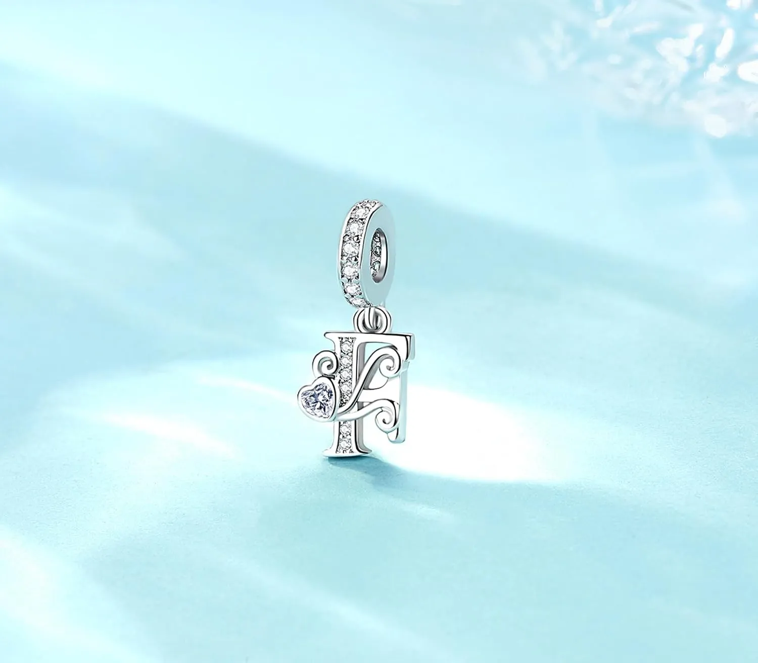 Silver Letter Charm Fit for Pandora Charms Bracelet Alphabet Initial Dangle Charms Beads Jewelry Gifts for Women