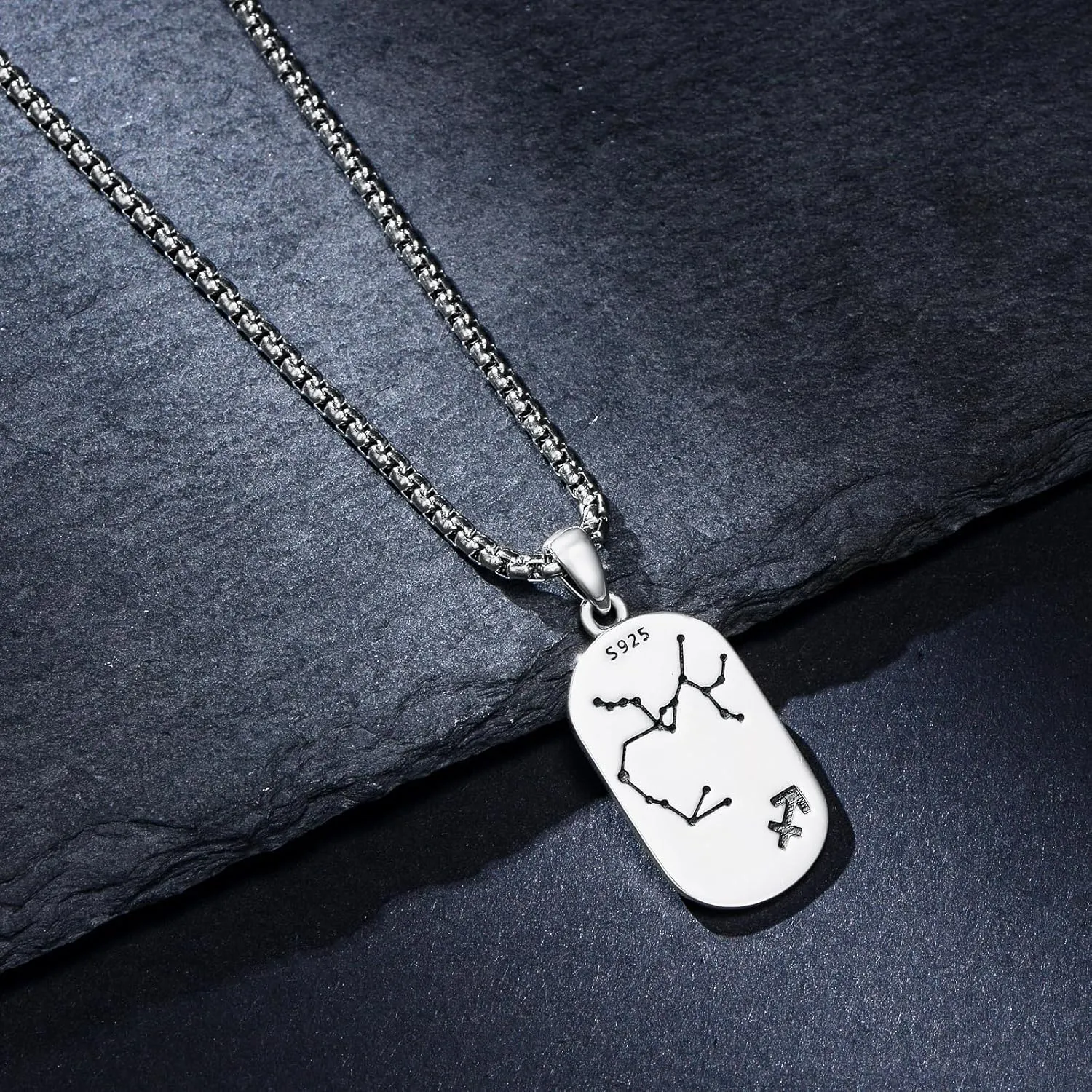 SIMONLY Zodiac Necklace 925 Sterling Silver Constellation Necklace Zodiac Sign Necklaces Horoscope Jewelry Christmas Birthday Astrology Gifts for Women Men Unisex