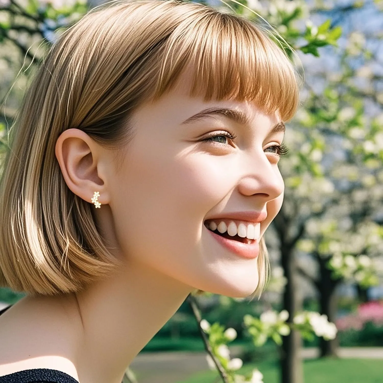 SLUYNZ Solid 925 Sterling Silver Flower Earrings Stud for Women Teens Small Floral Stud Earrings