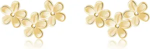 SLUYNZ Solid 925 Sterling Silver Flower Earrings Stud for Women Teens Small Floral Stud Earrings