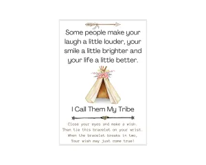 Some People make your laugh... I Call Them My Tribe, Friendship Wish Bracelet, Tribe Gifts For Friends, My Tribe, Gift For Good Friends, Bestie Gifts, Friendship Bracelets, Tibal Gifts for Friends