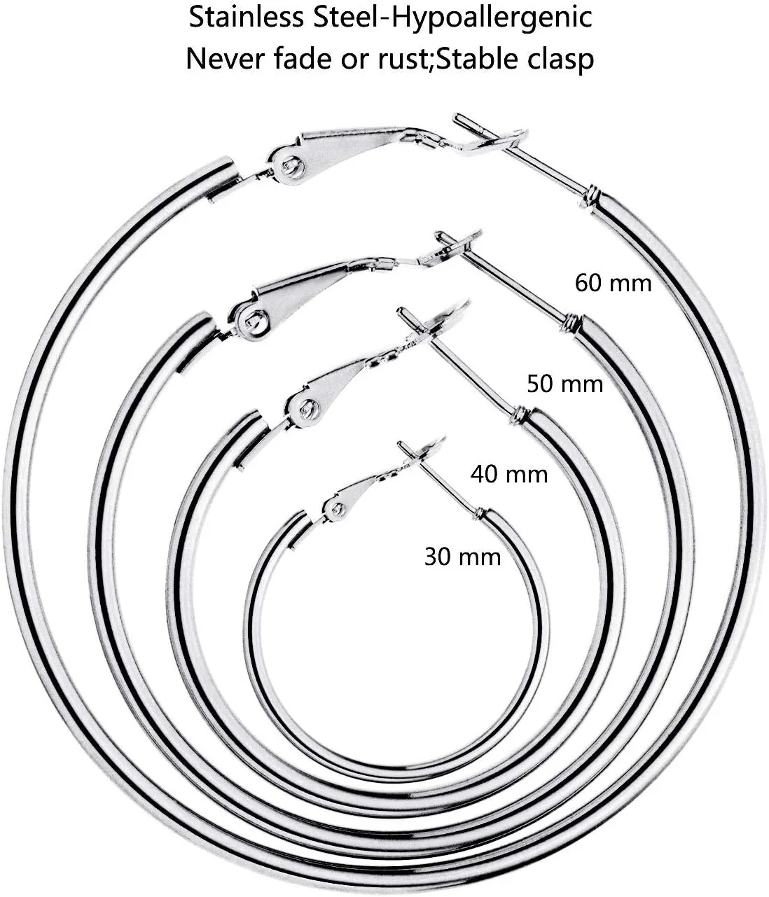 Stainless Steel Gold Hoops Silver Hoop Earrings Hypoallergenic Hoop Cartilage Piercing Earrings Tiny Ball Cubic Zirconia Stud Earrings Set for Women