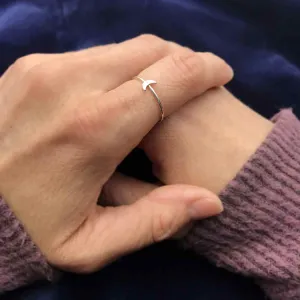 Tiny Sterling Silver Moon Ring