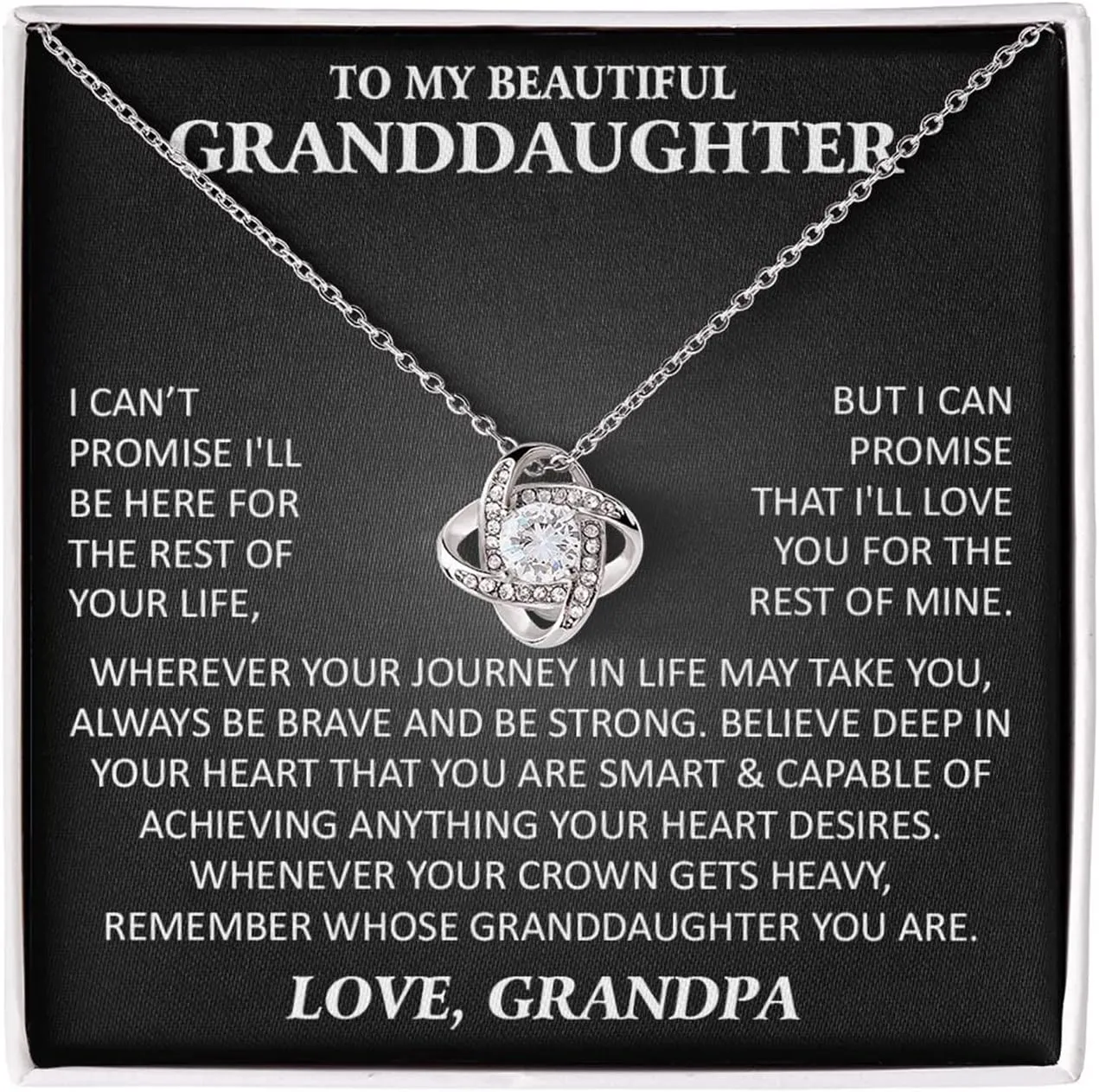 To Our Granddaughter Necklace From Grandma Granpa, Granddaughter Gifts From Grandma Grandmother Or Grandpa Grandfather, Granddaughter Necklace Gift For Women On Birthday, Wedding, Christmas