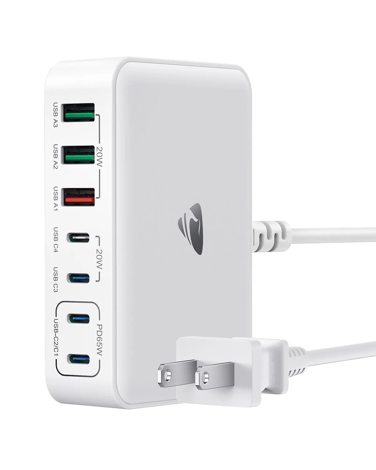 USB C Fast Charger Block 165W GaN 7 Port USB C Wall Charger Adapter