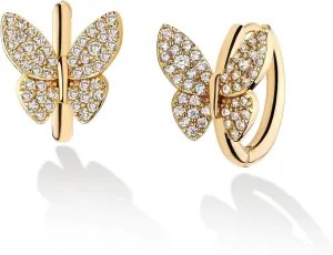 VACRONA Cubic Zirconia Huggie Earrings 14k Gold Plated Tiny Earrings Small Huggie Hoop Earrings Simple Lightweight Hoops Gift for Women