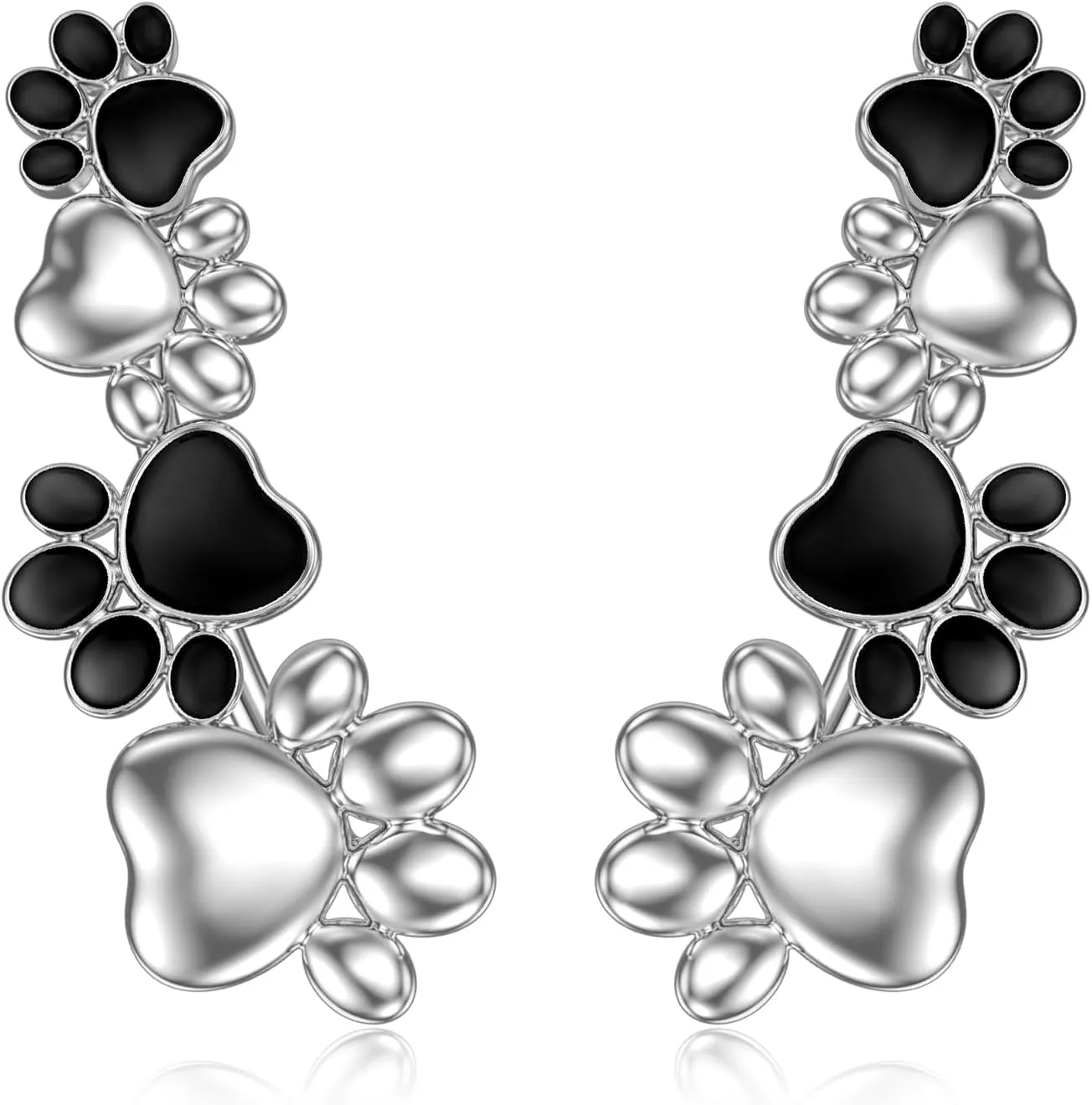 WINNICACA S925 Sterling Silver Ear Climbers Earrings for Women Silver Earrings for Women Hypoallergenic Crawler Earrings Gift for Her