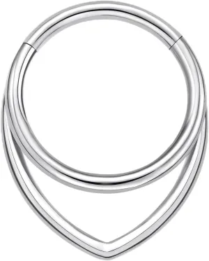 Woman Men 16 Gauge Septum Ring 16G Hinged Nose Ring Daith Earrings Clicker Rings Piercing Jewelry Gold-Silver
