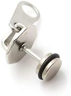Xusamss Punk Body Piercing Stainless Steel Zipper Stud Earrings